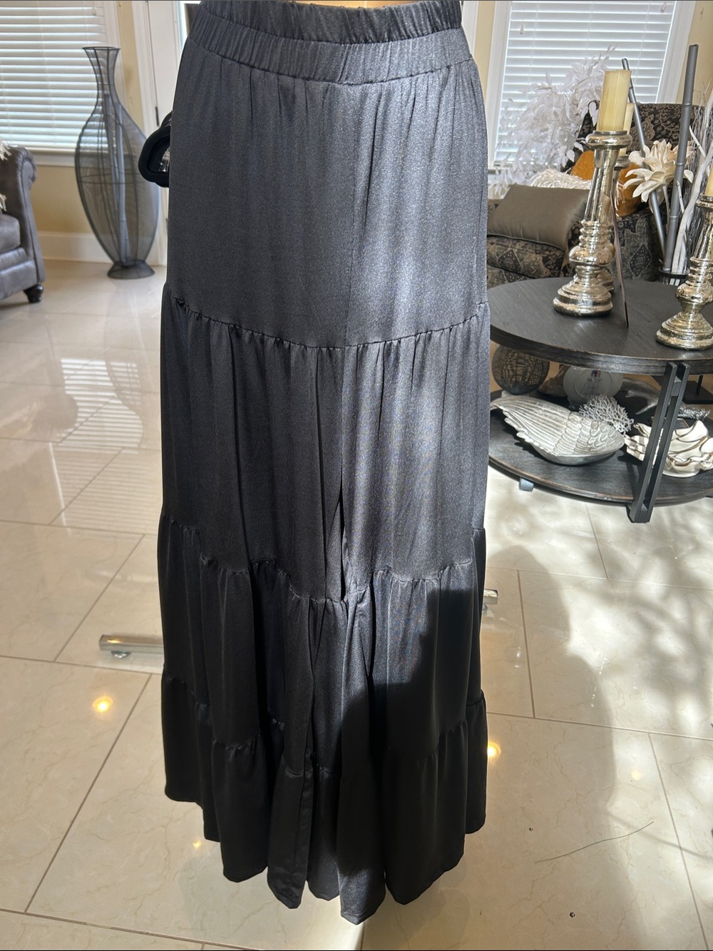 Tiered Black Maxi pants  - Elegant Everyday Style